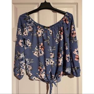 Off the Shoulder Floral Blouse